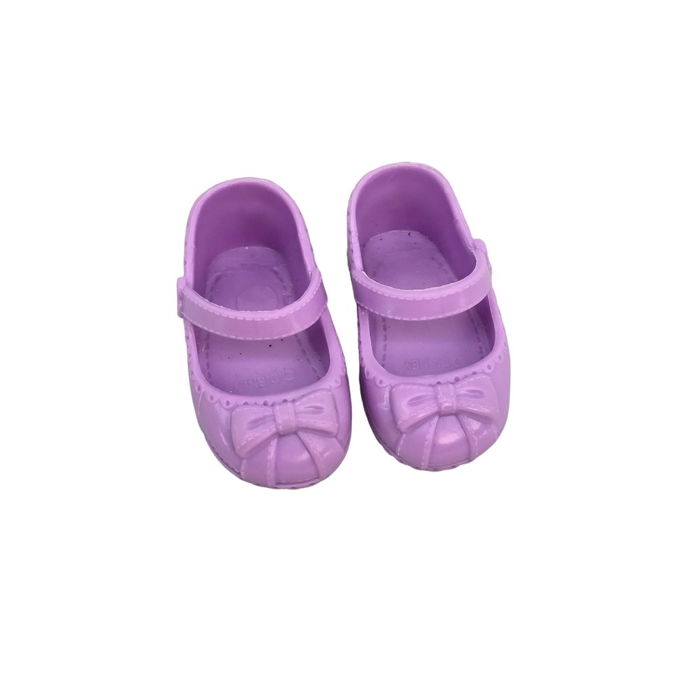 Disney Purple Mary Jane Doll Shoes with Bow Detail Plastic Accessory L3 R1
